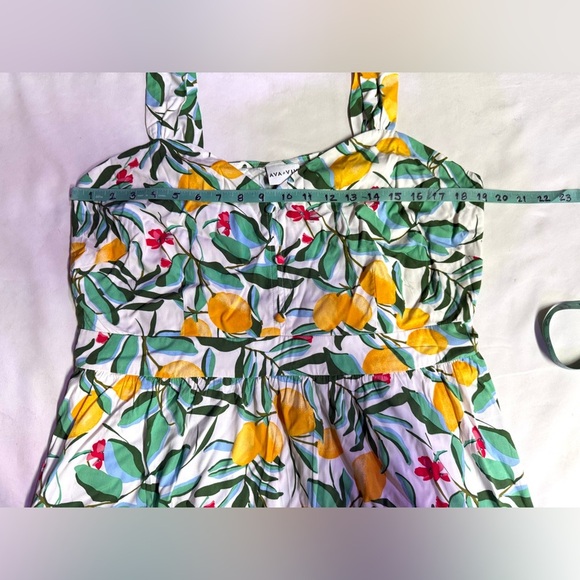 AVA & VIV Lemon Floral Midi Dress size XXL - Picture 9 of 12